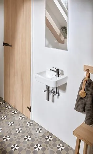 Bild von VILLEROY BOCH O.novo Handwaschbecken Compact, 360 x 250 x 145 mm, Weiß Alpin AntiBac CeramicPlus, mit Überlauf #434336T2