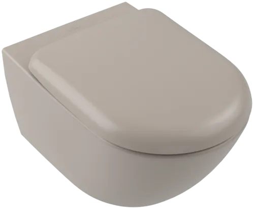 Bild von VILLEROY BOCH Antao Tiefspül-WC spülrandlos, wandhängend, mit TwistFlush, Almond CeramicPlus #4674T0AM