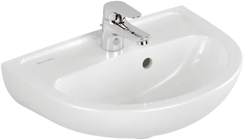 Bild von VILLEROY BOCH Newo Handwaschbecken, 450 x 340 x 150 mm, Weiß Alpin, mit Überlauf, ungeschliffen #43914501