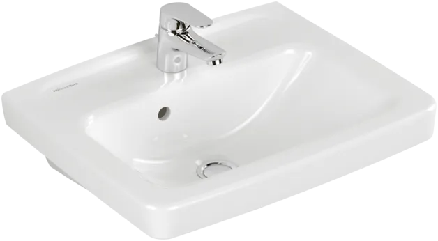 Bild von VILLEROY BOCH Newo Handwaschbecken, 500 x 400 x 175 mm, Weiß Alpin, mit Überlauf, ungeschliffen #43925001