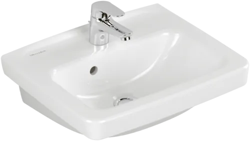 Bild von VILLEROY BOCH Newo Handwaschbecken, 450 x 370 x 165 mm, Weiß Alpin, mit Überlauf, ungeschliffen #43924501