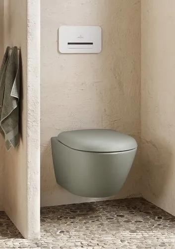Bild von VILLEROY BOCH Antao WC-Sitz, mit Absenkautomatik (SoftClosing), mit abnehmbaren Sitz (QuickRelease), Morning Green #8M67S1R8