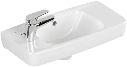 Bild von VILLEROY BOCH Newo Handwaschbecken, 500 x 240 x 145 mm, Weiß Alpin, mit Überlauf, ungeschliffen #43935L01