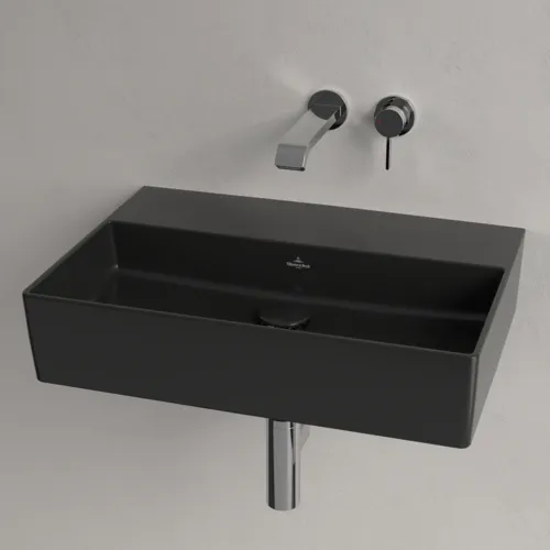 Bild von VILLEROY BOCH Memento 2.0 Waschbecken, 600 x 420 x 135 mm, Pure Black CeramicPlus, ohne Überlauf #4A2263R7