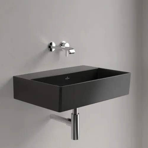 Bild von VILLEROY BOCH Memento 2.0 Waschbecken, 600 x 420 x 135 mm, Pure Black CeramicPlus, ohne Überlauf #4A2263R7