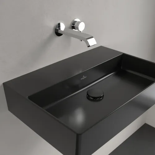 Bild von VILLEROY BOCH Memento 2.0 Waschbecken, 600 x 420 x 135 mm, Pure Black CeramicPlus, ohne Überlauf #4A2263R7