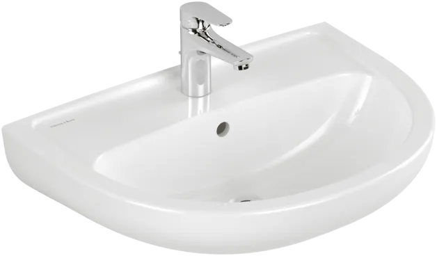 Bild von VILLEROY BOCH Newo Waschbecken, 600 x 455 x 180 mm, Weiß Alpin, mit Überlauf, ungeschliffen #4A916001