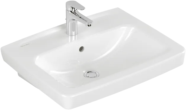 Bild von VILLEROY BOCH Newo Waschbecken, 600 x 470 x 175 mm, Weiß Alpin, mit Überlauf, ungeschliffen #4A926001