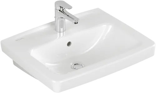Bild von VILLEROY BOCH Newo Waschbecken, 550 x 440 x 175 mm, Weiß Alpin, mit Überlauf, ungeschliffen #4A925501