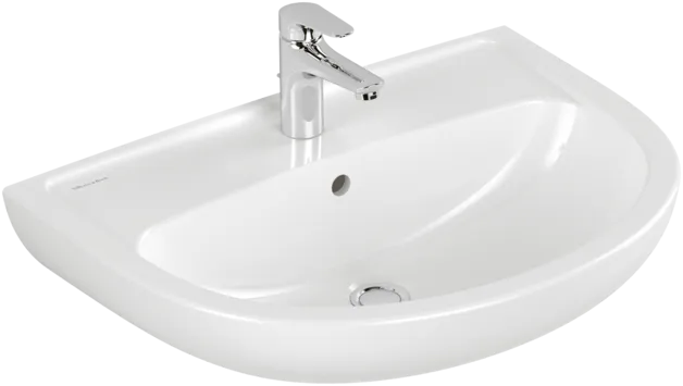 Bild von VILLEROY BOCH Newo Waschbecken, 650 x 484 x 180 mm, Weiß Alpin, mit Überlauf, ungeschliffen #4A916501