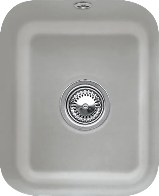 Bild von VILLEROY BOCH Cisterna 45 Unterbauspüle, inklusive Ablaufgarnitur mit Excenterbetätigung, Befestigungsset, aus Keramik, 370 x 435 mm, Fossil CeramicPlus #670402KD