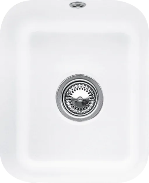 Bild von VILLEROY BOCH Cisterna 45 Unterbauspüle, inklusive Ablaufgarnitur mit Excenterbetätigung, Befestigungsset, aus Keramik, 370 x 435 mm, Stone White CeramicPlus #670402RW
