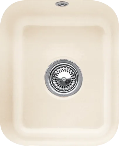 Obrázek VILLEROY BOCH Cisterna 45 Undercounter sink, included Waste system pop-up, Fastening set, of Ceramic, 370 x 435 mm, Ivory CeramicPlus #670402FU