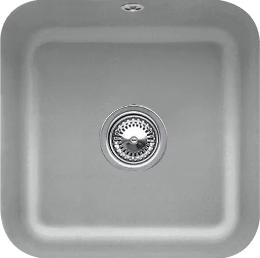 Bild von VILLEROY BOCH Cisterna 50 Unterbauspüle, inklusive Ablaufgarnitur mit Excenterbetätigung, Befestigungsset, aus Keramik, 445 x 445 mm, Stone CeramicPlus #670302SL