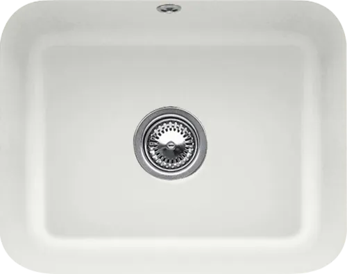 Bild von VILLEROY BOCH Cisterna 60C Unterbauspüle, inklusive Ablaufgarnitur mit Handbetätigung, Befestigungsset, aus Keramik, 550 x 440 mm, Steam CeramicPlus #670601SM