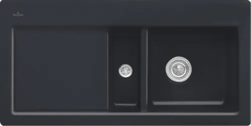 Obrázek VILLEROY BOCH Subway 60 Built-in sink, included Waste system hand-operated, of Ceramic, 1000 x 510 mm, Ebony CeramicPlus #671201S5