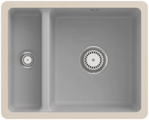 Bild von VILLEROY BOCH Subway 60 XU Unterbauspüle, inklusive Ablaufgarnitur mit Handbetätigung, aus Keramik, 545 x 440 mm, Steam CeramicPlus #675801SM