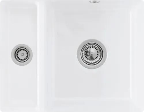 Bild von VILLEROY BOCH Subway 60 XU Unterbauspüle, inklusive Ablaufgarnitur mit Excenterbetätigung, aus Keramik, 545 x 440 mm, Stone White CeramicPlus #675802RW