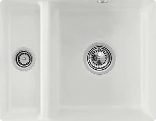 Bild von VILLEROY BOCH Subway 60 XU Unterbauspüle, inklusive Ablaufgarnitur mit Excenterbetätigung, aus Keramik, 545 x 440 mm, Steam CeramicPlus #675802SM
