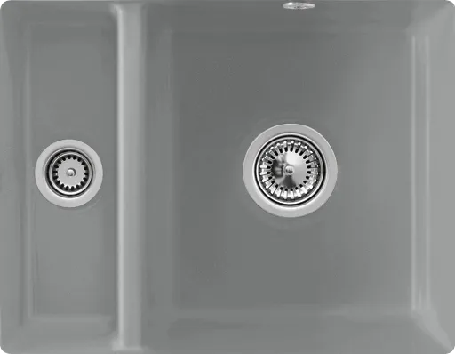 Bild von VILLEROY BOCH Subway 60 XU Unterbauspüle, inklusive Ablaufgarnitur mit Excenterbetätigung, aus Keramik, 545 x 440 mm, Stone CeramicPlus #675802SL