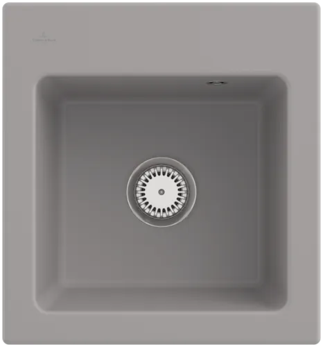 Bild von VILLEROY BOCH Subway 45 XS Einbauspüle, inklusive Ablaufgarnitur mit Handbetätigung, aus Keramik, 475 x 510 mm, Fossil CeramicPlus #678101KD