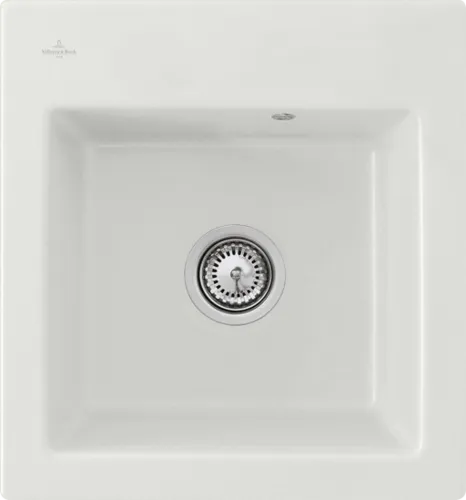 Bild von VILLEROY BOCH Subway 45 XS Einbauspüle, inklusive Ablaufgarnitur mit Handbetätigung, aus Keramik, 475 x 510 mm, Steam CeramicPlus #678101SM