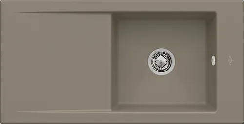 Bild von VILLEROY BOCH Timeline 60 Einbauspüle, inklusive Ablaufgarnitur mit Handbetätigung, aus Keramik, 1000 x 510 mm, Timber CeramicPlus #679001TR