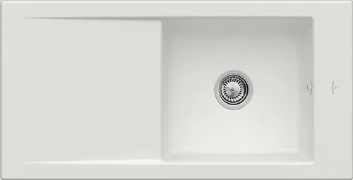 Bild von VILLEROY BOCH Timeline 60 Einbauspüle, inklusive Ablaufgarnitur mit Handbetätigung, aus Keramik, 1000 x 510 mm, Steam CeramicPlus #679001SM
