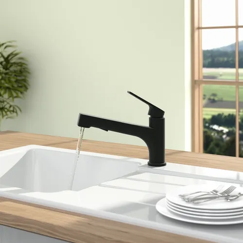 Bild von VILLEROY BOCH Junis Shower Küchenarmatur, aus Edelstahl, Matt Black #92810006