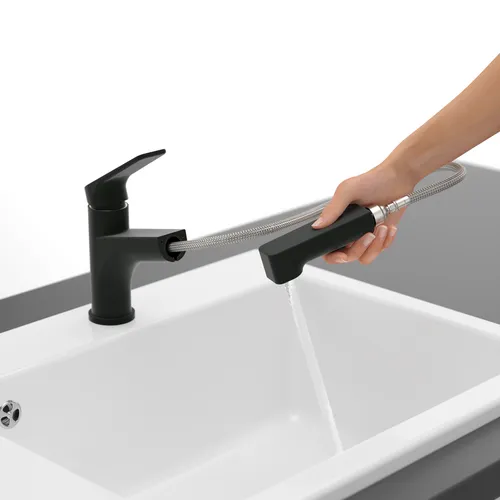Bild von VILLEROY BOCH Junis Shower Küchenarmatur, aus Edelstahl, Matt Black #92810006