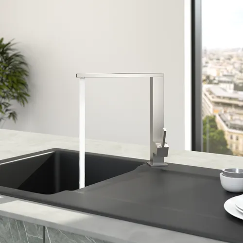 Bild von VILLEROY BOCH Finera Square Küchenarmatur, aus Edelstahl, Edelstahl massiv #927100LC