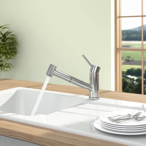 Bild von VILLEROY BOCH Como Switch Küchenarmatur, aus Edelstahl, Edelstahl massiv, poliert #927200LE