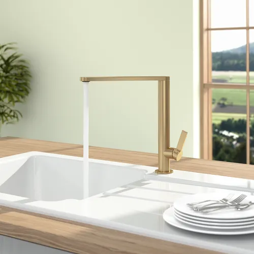 Bild von VILLEROY BOCH Finera Küchenarmatur, aus Edelstahl, Gold matt #92700003