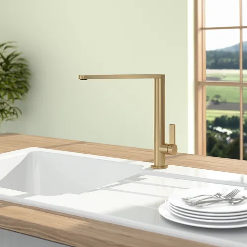 Bild von VILLEROY BOCH Finera Küchenarmatur, aus Edelstahl, Gold matt #92700003