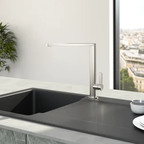 Bild von VILLEROY BOCH Finera Küchenarmatur, aus Edelstahl, Edelstahl massiv #927000LC