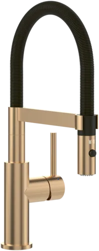 Obrázek VILLEROY BOCH Steel Expert Compact Kitchen tap, of Stainless steel, Gold-Black #92730023