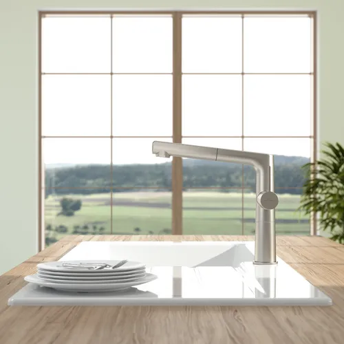 Bild von VILLEROY BOCH Sorano Sky Shower Küchenarmatur, aus Edelstahl, Edelstahl massiv #926900LC