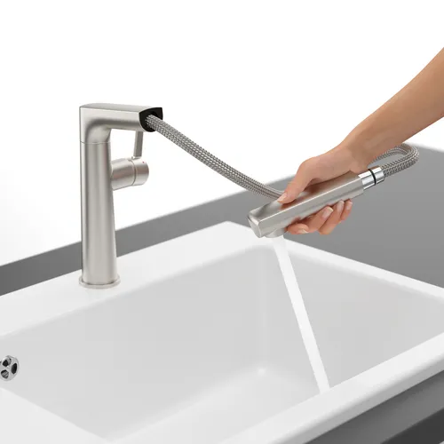 Bild von VILLEROY BOCH Sorano Sky Shower Küchenarmatur, aus Edelstahl, Edelstahl massiv #926900LC