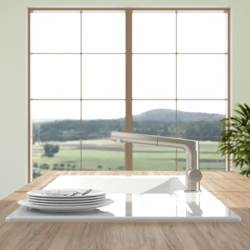 Obrázek VILLEROY BOCH Sorano Shower Kitchen tap, of Stainless steel, Solid stainless steel #926800LC