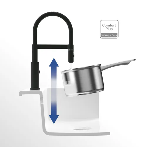 Bild von VILLEROY BOCH Steel Expert Compact Küchenarmatur, aus Edelstahl, Matt Black #92730006