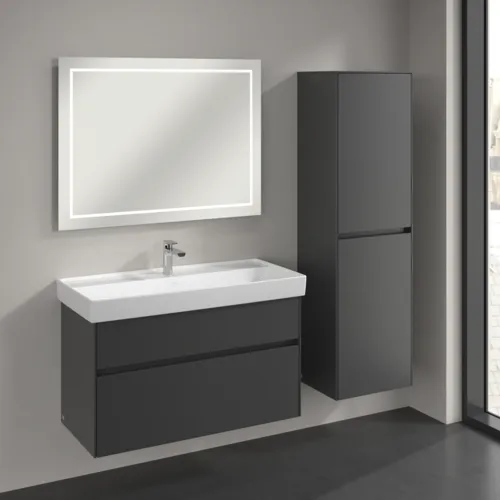 Bild von VILLEROY BOCH Collaro Hochschrank, 2 Türen, 454 x 1538 x 347 mm, Graphite / Graphite #C03401VR