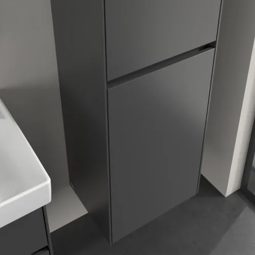 Bild von VILLEROY BOCH Collaro Hochschrank, 2 Türen, 454 x 1538 x 347 mm, Graphite / Graphite #C03401VR
