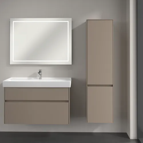 Bild von VILLEROY BOCH Collaro Hochschrank, 2 Türen, 404 x 1538 x 349 mm, Taupe / Taupe #C03301VM