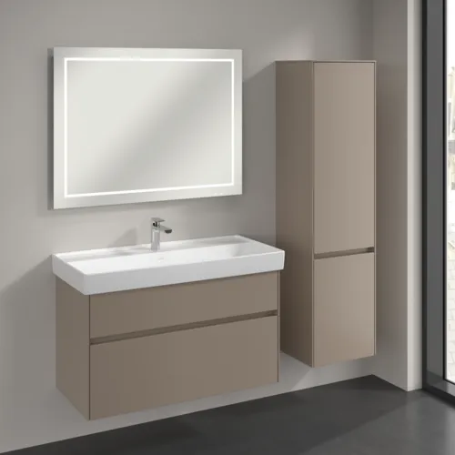 Bild von VILLEROY BOCH Collaro Hochschrank, 2 Türen, 404 x 1538 x 349 mm, Taupe / Taupe #C03301VM