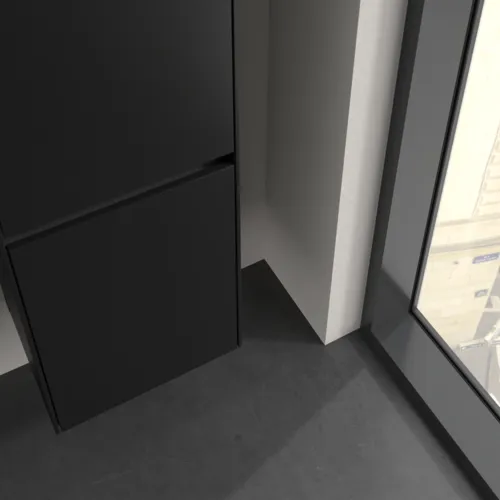 Bild von VILLEROY BOCH Collaro Hochschrank, 2 Türen, 404 x 1538 x 349 mm, Volcano Black / Volcano Black #C03301VL