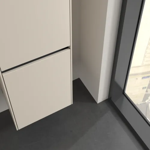 Bild von VILLEROY BOCH Collaro Hochschrank, 2 Türen, 404 x 1538 x 349 mm, Cashmere Grey / Cashmere Grey #C03301VN