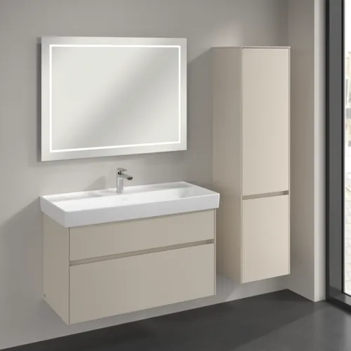 Bild von VILLEROY BOCH Collaro Hochschrank, 2 Türen, 404 x 1538 x 349 mm, Cashmere Grey / Cashmere Grey #C03301VN
