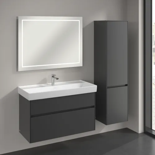 Bild von VILLEROY BOCH Collaro Hochschrank, 2 Türen, 404 x 1538 x 349 mm, Graphite / Graphite #C03301VR