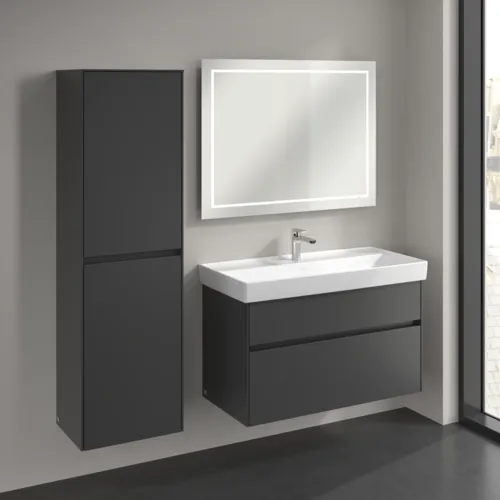 Bild von VILLEROY BOCH Collaro Hochschrank, 2 Türen, 454 x 1538 x 347 mm, Graphite / Graphite #C03400VR