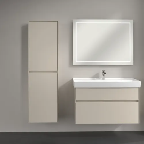 Bild von VILLEROY BOCH Collaro Hochschrank, 2 Türen, 454 x 1538 x 347 mm, Cashmere Grey / Cashmere Grey #C03400VN